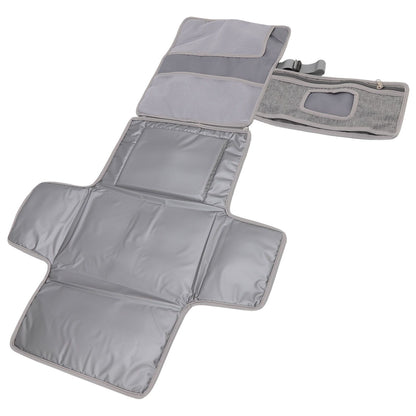 Diaper Pad Baby Changing Mat Mommy Bag with Handle Strap Foldable Detachable Travel Changing Pad Grey - view 7