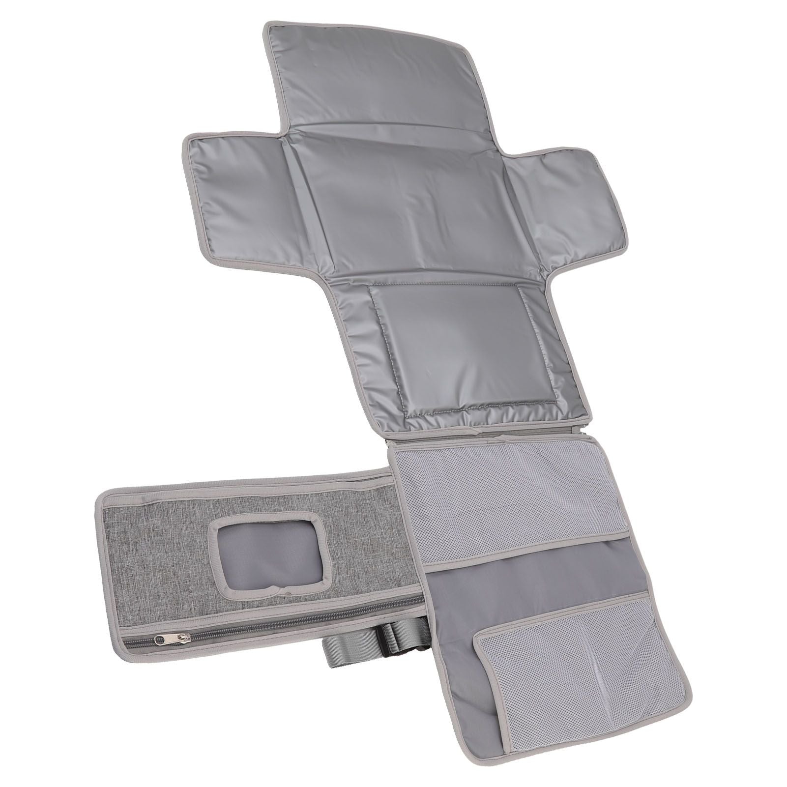 Diaper Pad Baby Changing Mat Mommy Bag with Handle Strap Foldable Detachable Travel Changing Pad Grey - view 8