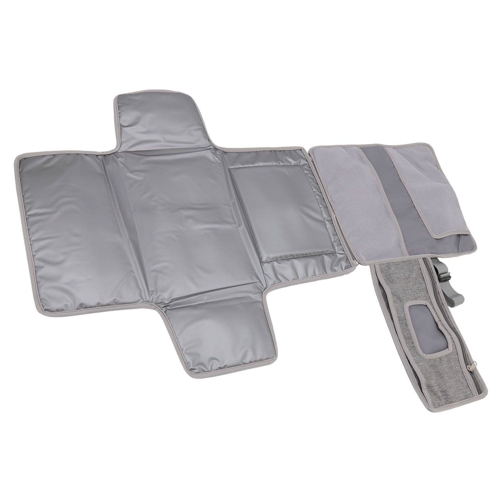 Diaper Pad Baby Changing Mat Mommy Bag with Handle Strap Foldable Detachable Travel Changing Pad Grey - view 9