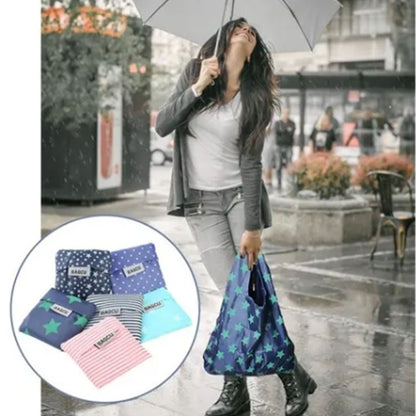 10Pcs Grocery Bag Foldable Polyester Large Capacity Reusable Shopping Bag for Household - view 10