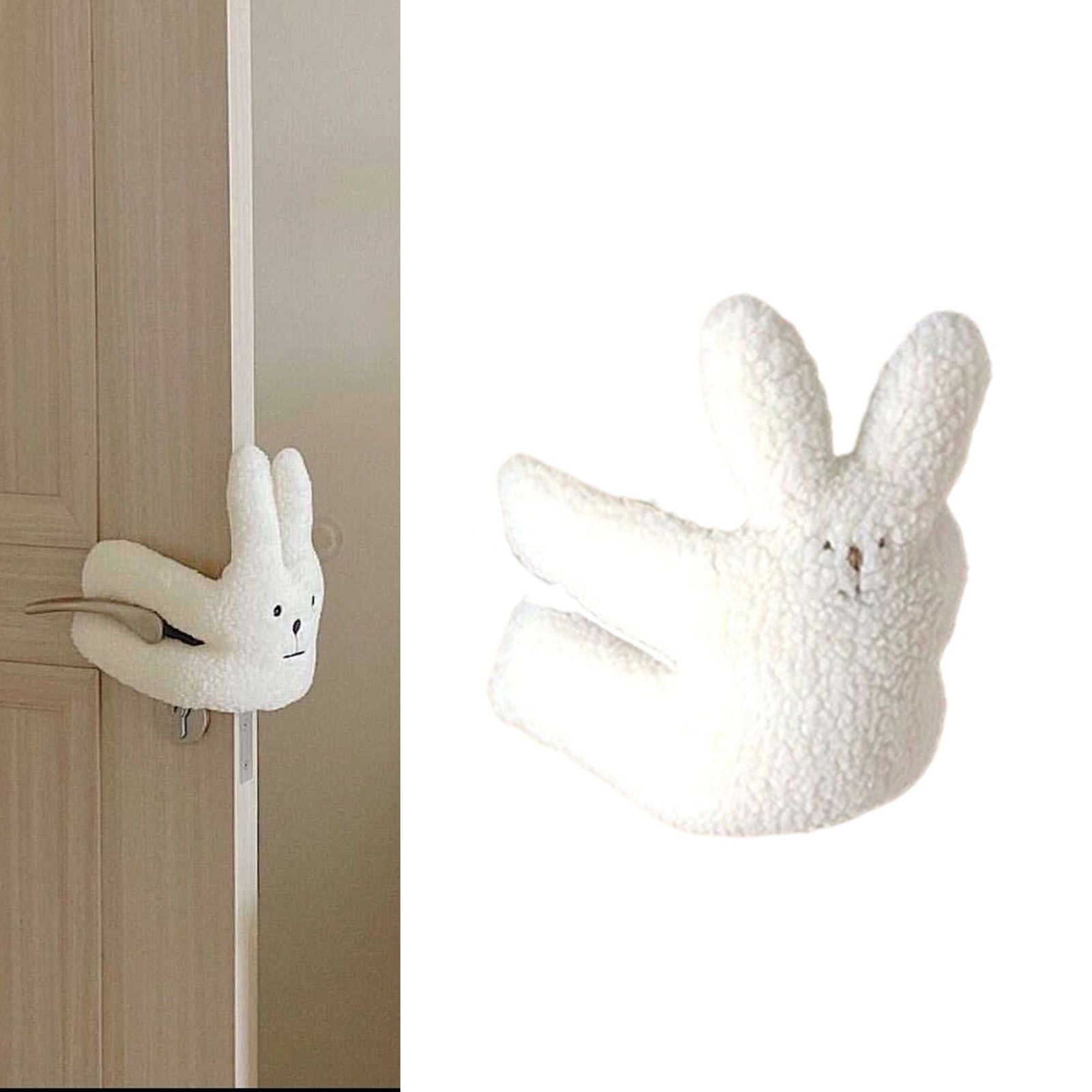 Door Slam Stopper Lamb Cashmere PP Cotton Anti Pinch Door Pinch Guards for Children Decoration Little Rabbit - view 5
