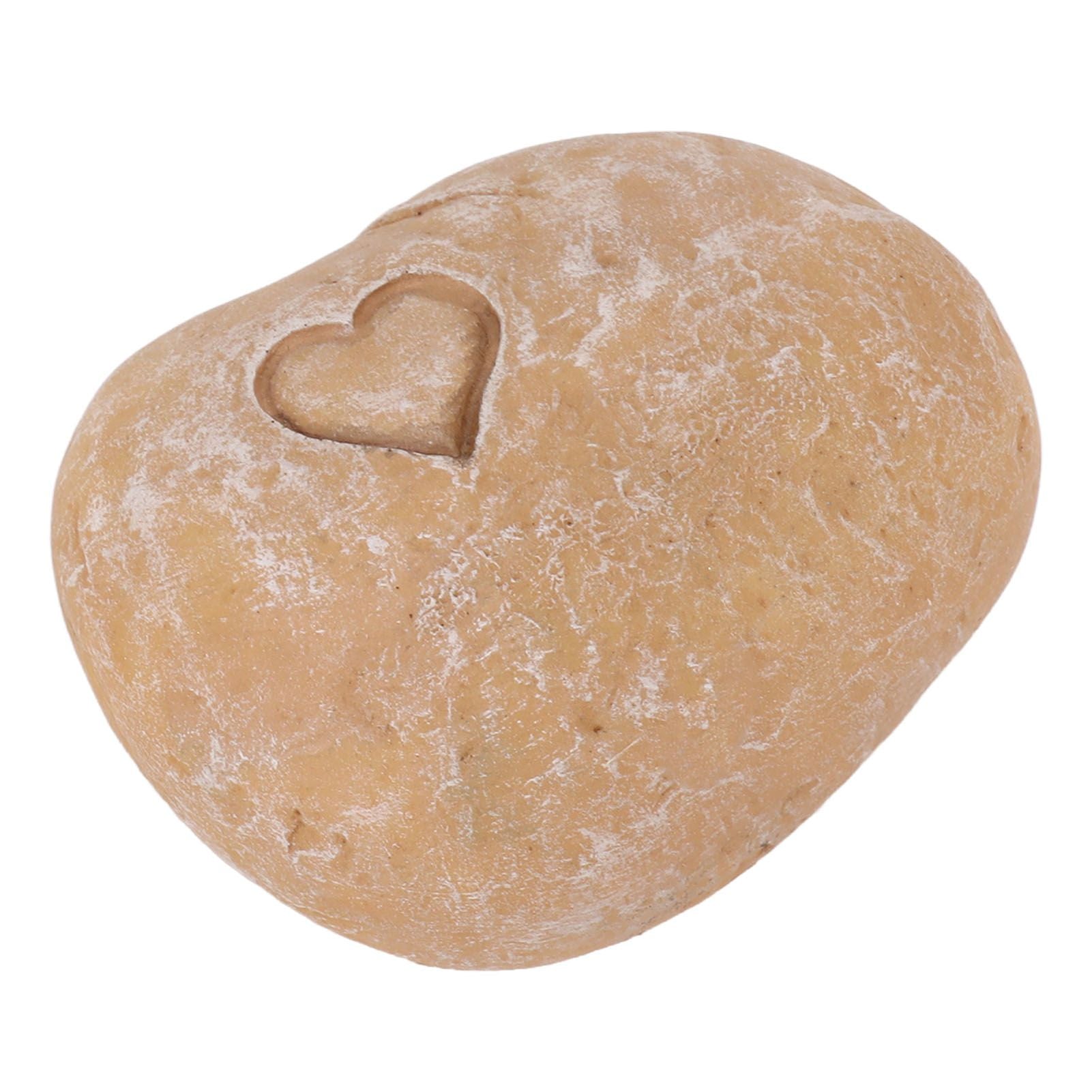 Pet Memorial Garden Stone DIY Lettering Simulation Pebbles Pet Grave Marker for Dogs Cats Love Stone Sand Color - view 4
