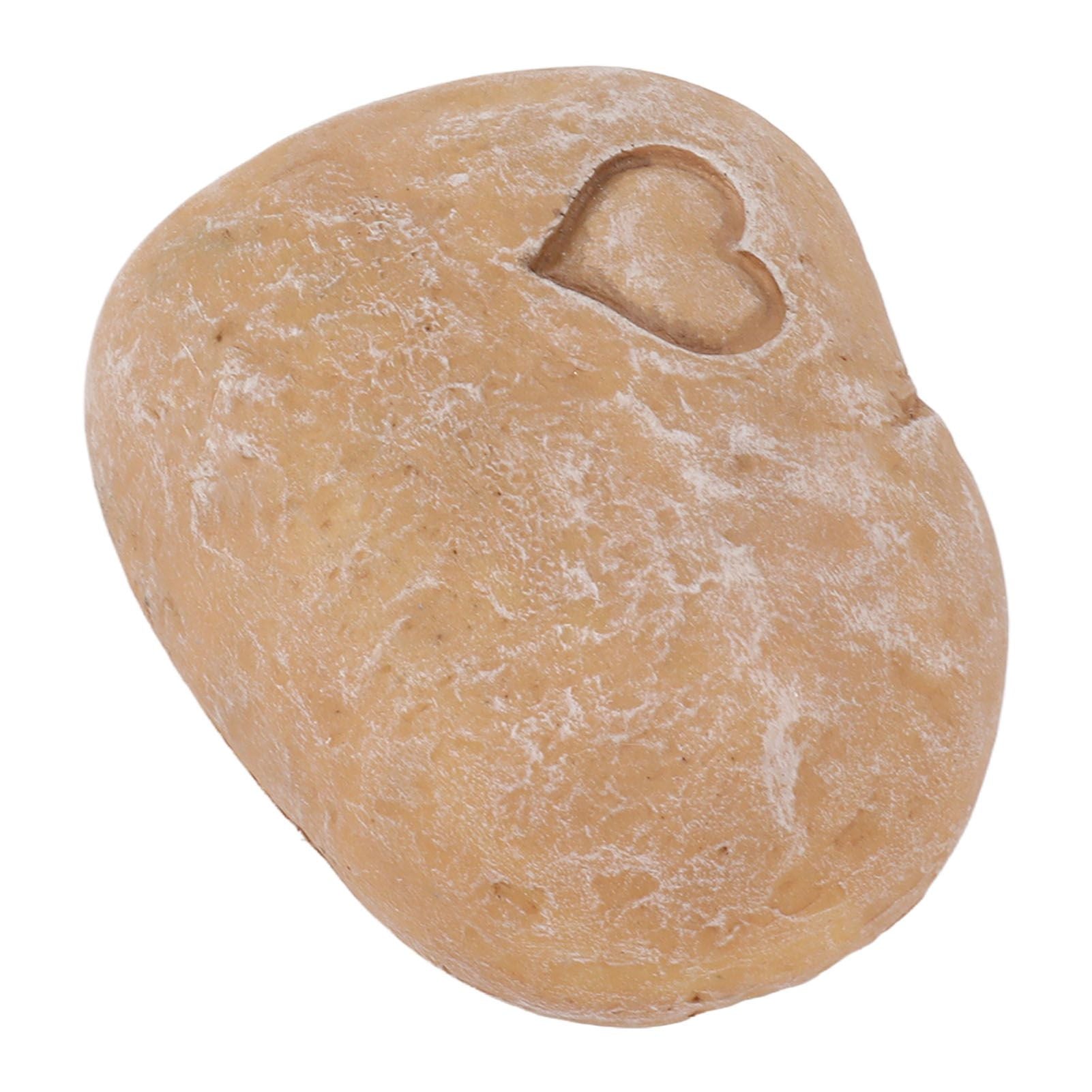 Pet Memorial Garden Stone DIY Lettering Simulation Pebbles Pet Grave Marker for Dogs Cats Love Stone Sand Color - view 5