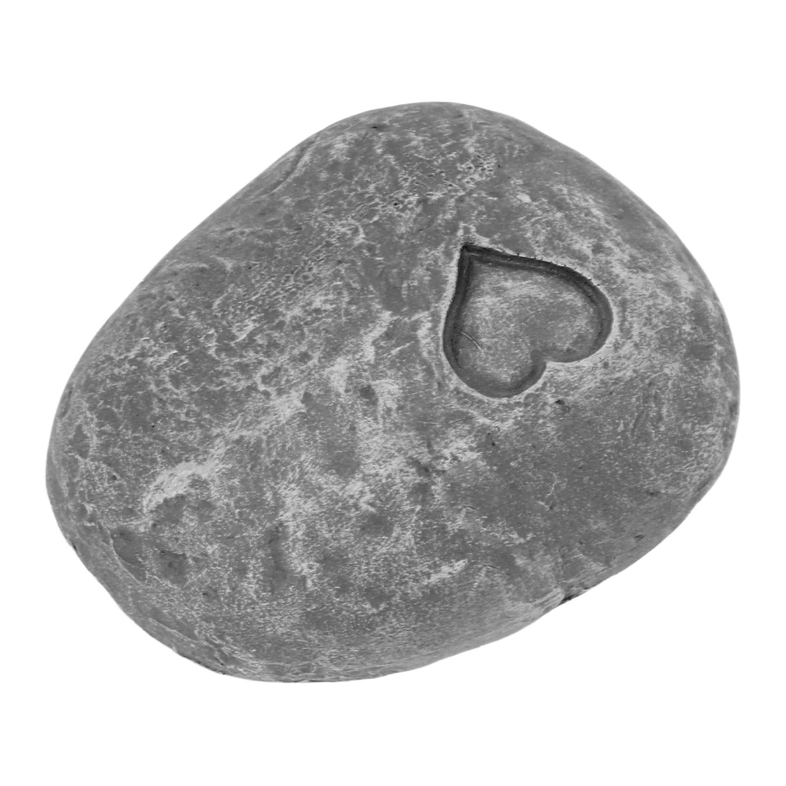 Pet Memorial Garden Stone DIY Lettering Simulation Pebbles Pet Grave Marker for Dogs Cats Love Stone Grey - view 2