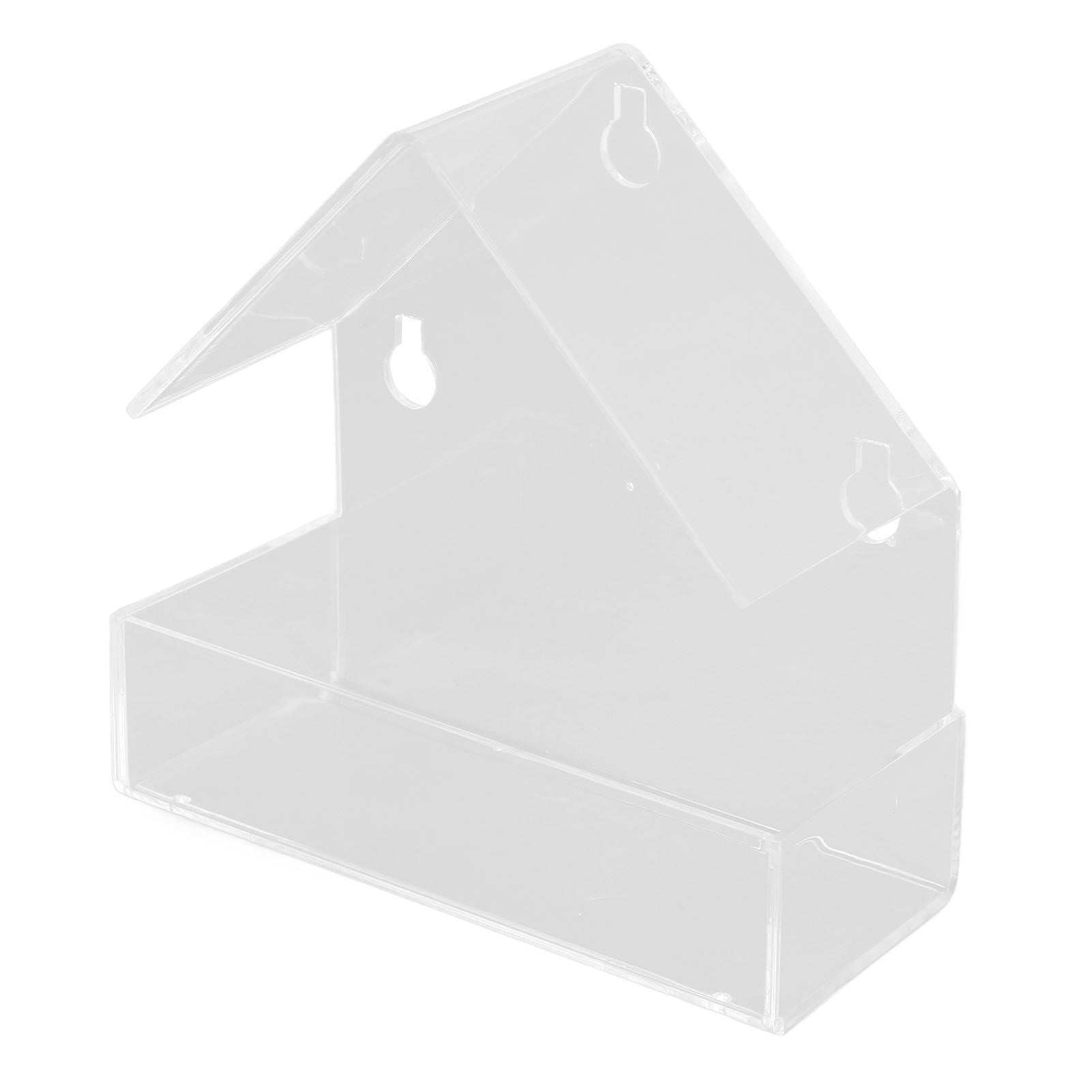 Window Bird Feeder with Suction Cup Window Acrylic Bird Feeding House Tray for Farm Garden - view 3