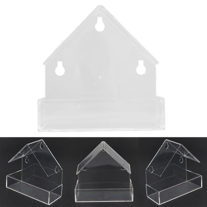 Window Bird Feeder with Suction Cup Window Acrylic Bird Feeding House Tray for Farm Garden - view 10