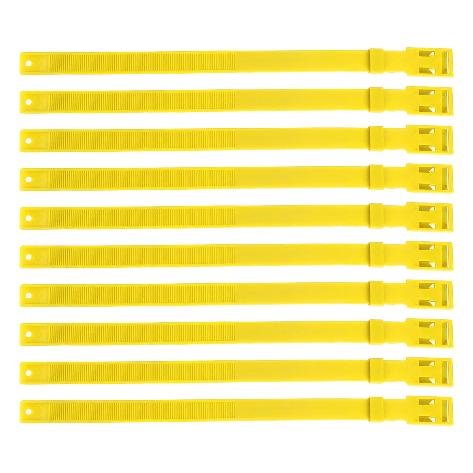 10PCS Goat Collar PU 23 Inch Adjustable Livestock Collar for Farm Animal Cow Horse Sheep Yellow