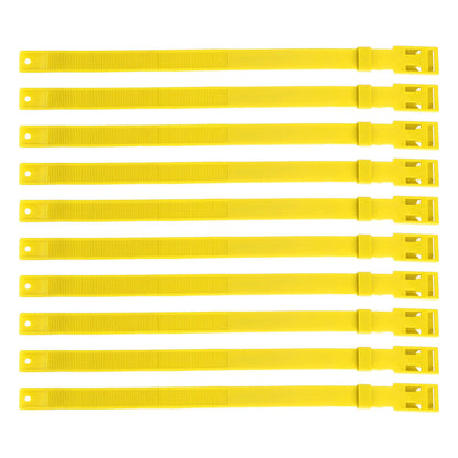 10PCS Goat Collar PU 23 Inch Adjustable Livestock Collar for Farm Animal Cow Horse Sheep Yellow