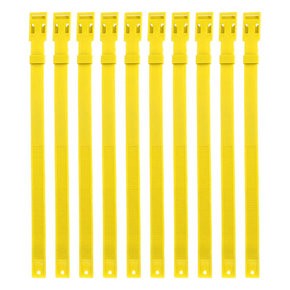 10PCS Goat Collar PU 23 Inch Adjustable Livestock Collar for Farm Animal Cow Horse Sheep Yellow - view 2