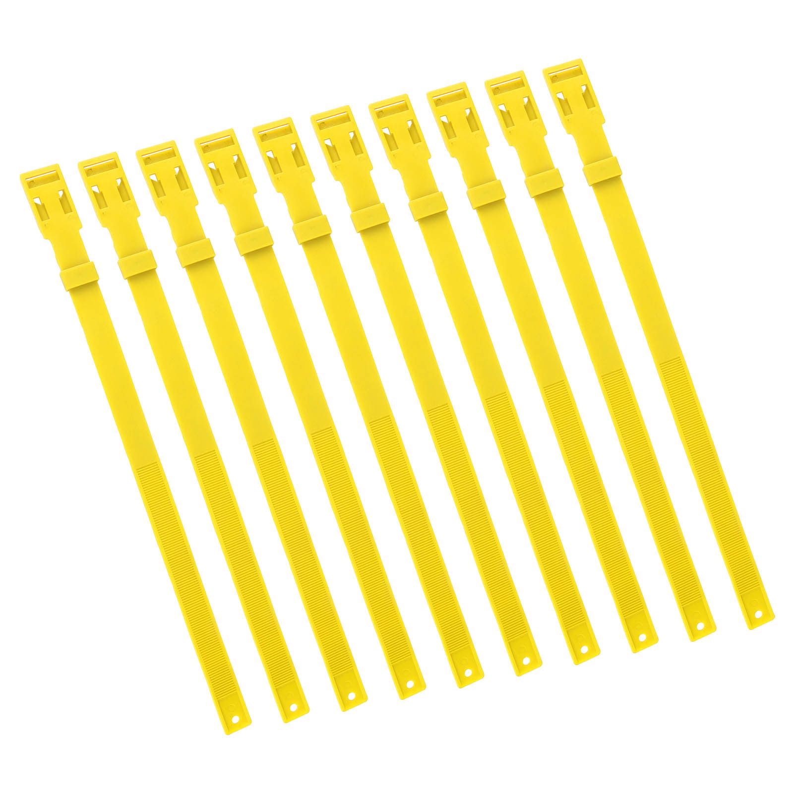 10PCS Goat Collar PU 23 Inch Adjustable Livestock Collar for Farm Animal Cow Horse Sheep Yellow - view 6