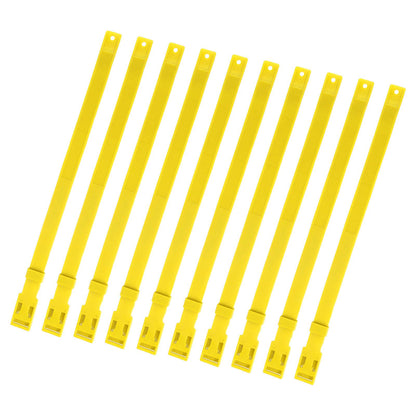 10PCS Goat Collar PU 23 Inch Adjustable Livestock Collar for Farm Animal Cow Horse Sheep Yellow - view 10