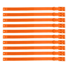 10PCS Goat Collar PU 23 Inch Adjustable Livestock Collar for Farm Animal Cow Horse Sheep Orange