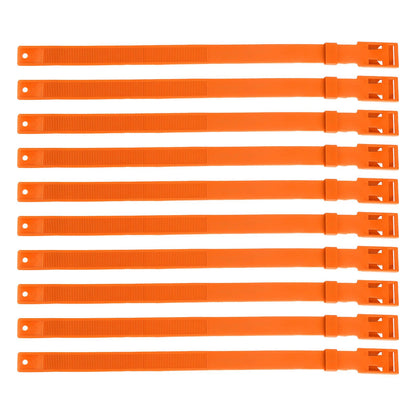 10PCS Goat Collar PU 23 Inch Adjustable Livestock Collar for Farm Animal Cow Horse Sheep Orange