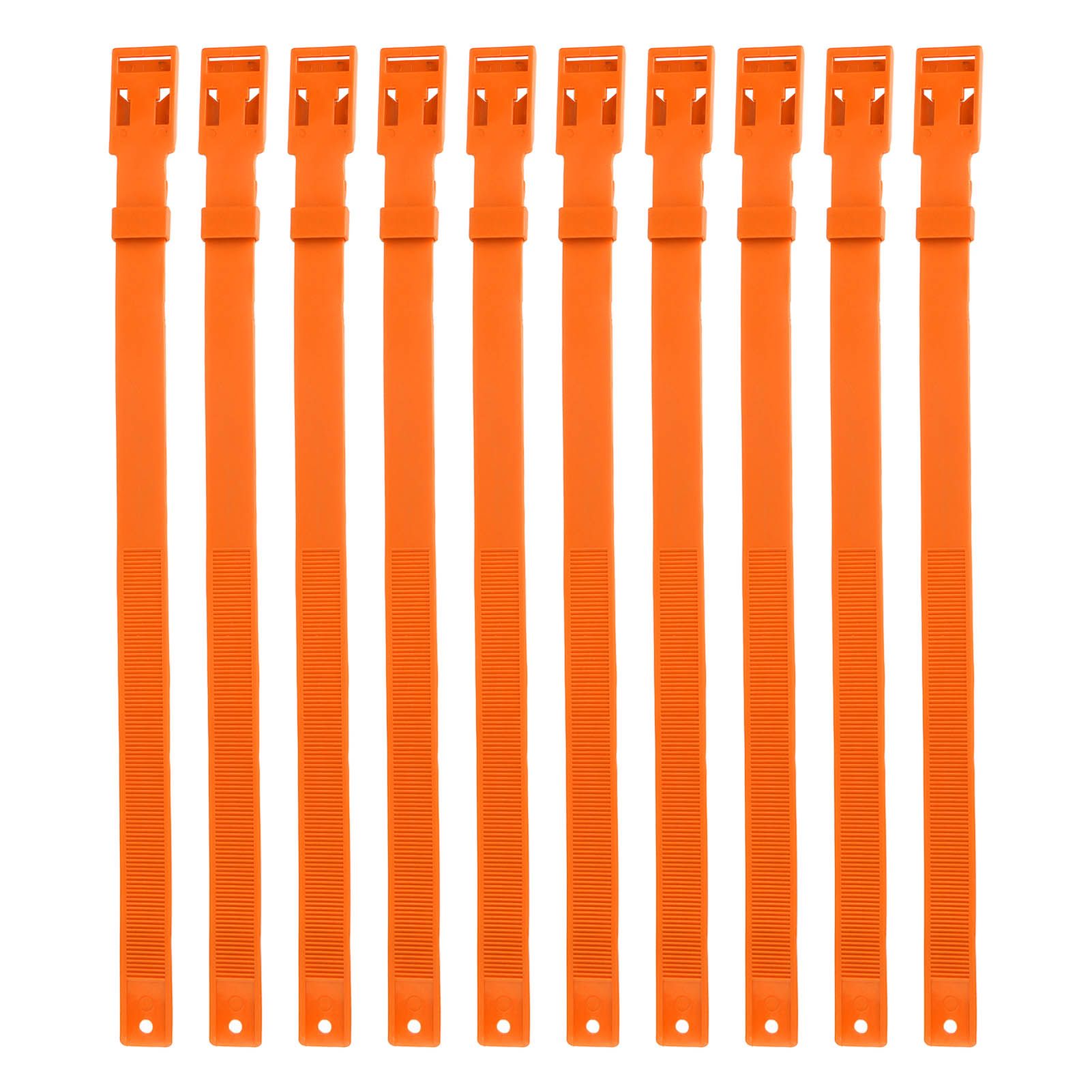 10PCS Goat Collar PU 23 Inch Adjustable Livestock Collar for Farm Animal Cow Horse Sheep Orange - view 2