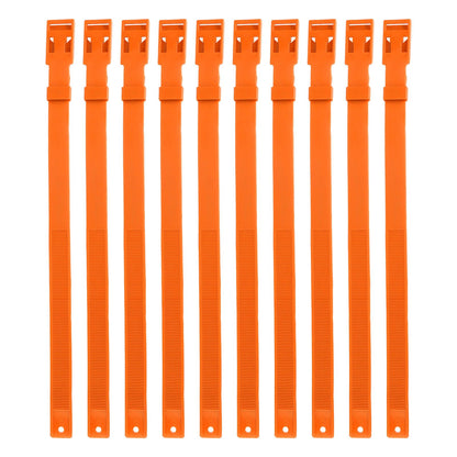 10PCS Goat Collar PU 23 Inch Adjustable Livestock Collar for Farm Animal Cow Horse Sheep Orange - view 2