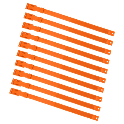 10PCS Goat Collar PU 23 Inch Adjustable Livestock Collar for Farm Animal Cow Horse Sheep Orange - view 8
