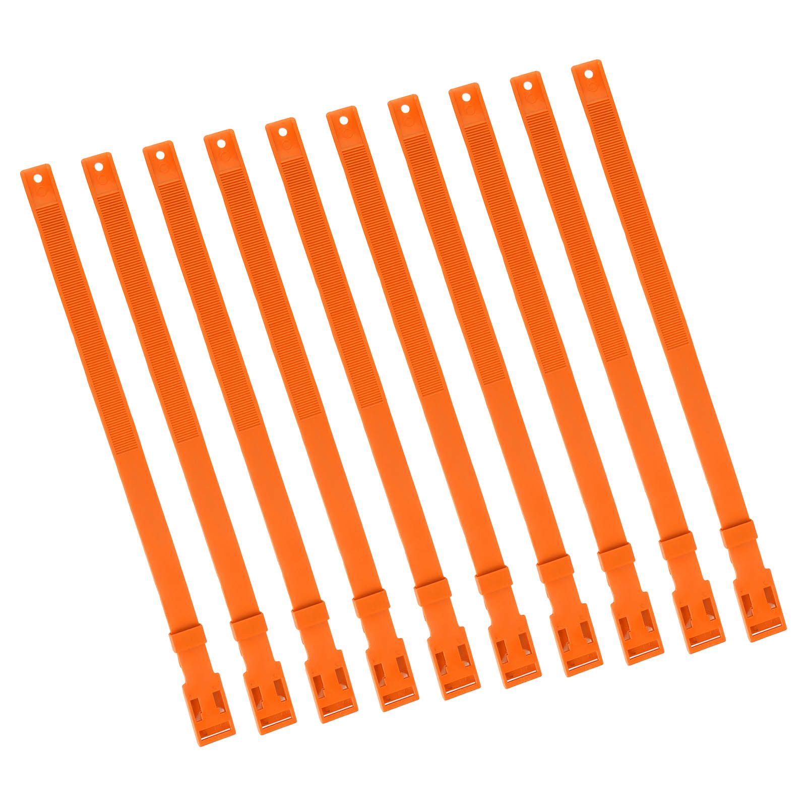 10PCS Goat Collar PU 23 Inch Adjustable Livestock Collar for Farm Animal Cow Horse Sheep Orange - view 9