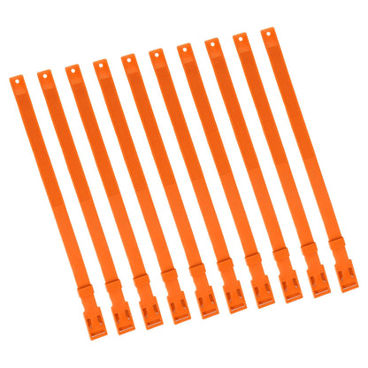 10PCS Goat Collar PU 23 Inch Adjustable Livestock Collar for Farm Animal Cow Horse Sheep Orange - view 9