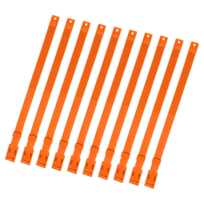 10PCS Goat Collar PU 23 Inch Adjustable Livestock Collar for Farm Animal Cow Horse Sheep Orange - view 10