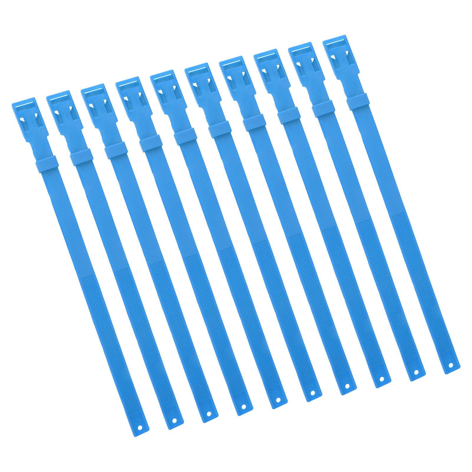 10PCS Goat Collar PU 23 Inch Adjustable Livestock Collar for Farm Animal Cow Horse Sheep Blue - view 6