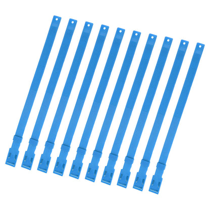 10PCS Goat Collar PU 23 Inch Adjustable Livestock Collar for Farm Animal Cow Horse Sheep Blue - view 10