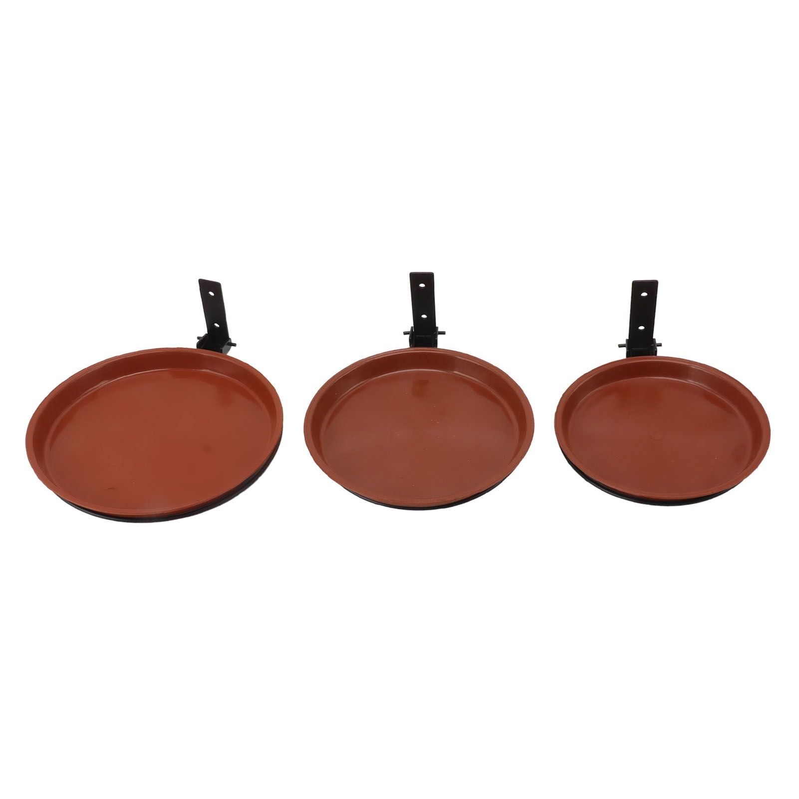 Tree Mounted Bird Feeder Tree Mounted Bird Bath Bowl with Heavy Duty Metal Ring for Backyard Terrace 3 Pot and 3 Bracket - view 2