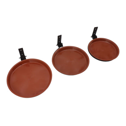 Tree Mounted Bird Feeder Tree Mounted Bird Bath Bowl with Heavy Duty Metal Ring for Backyard Terrace 3 Pot and 3 Bracket - view 3