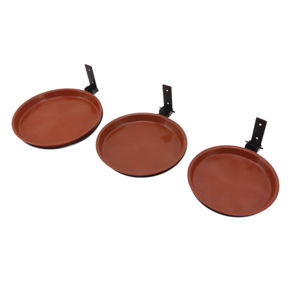 Tree Mounted Bird Feeder Tree Mounted Bird Bath Bowl with Heavy Duty Metal Ring for Backyard Terrace 3 Pot and 3 Bracket - view 4