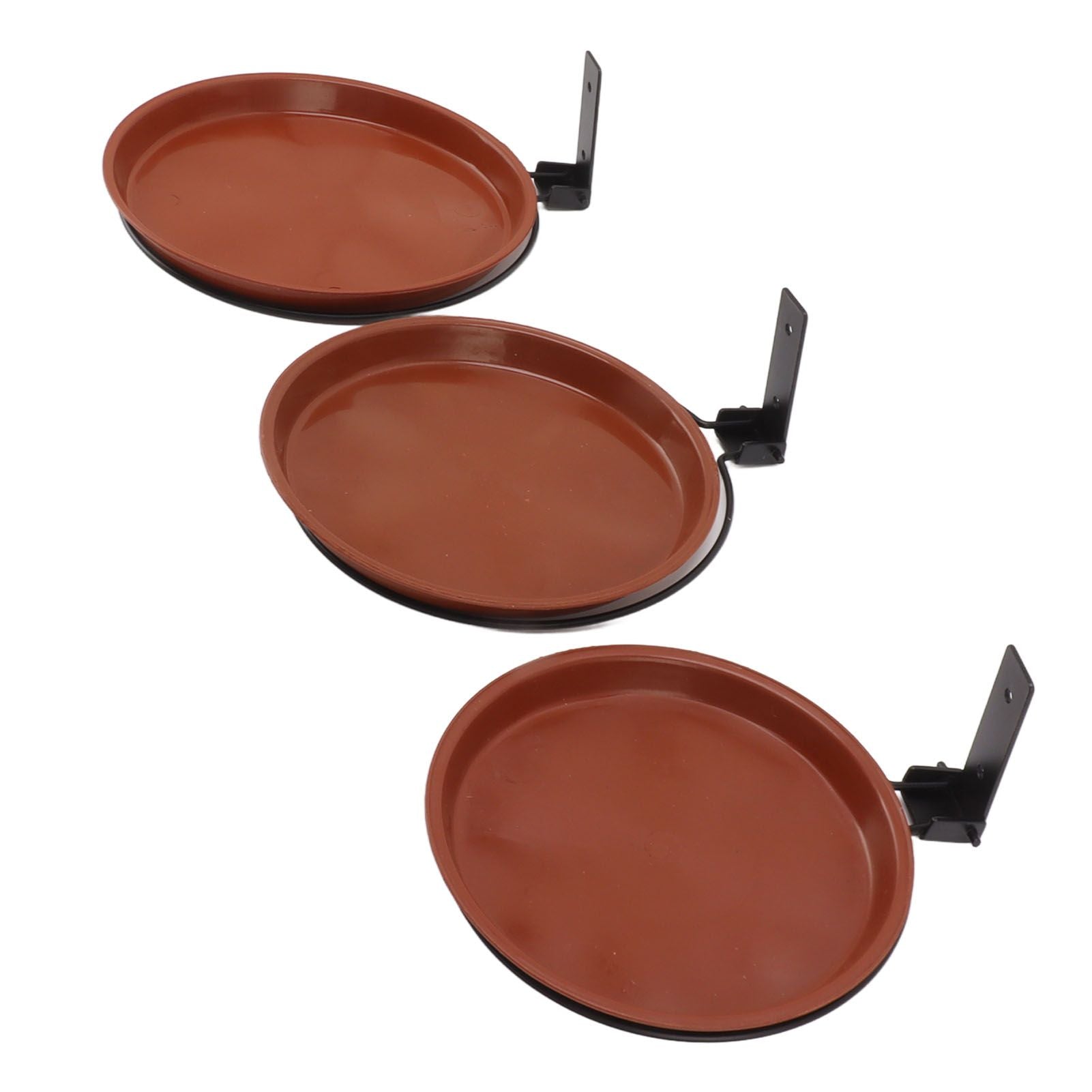 Tree Mounted Bird Feeder Tree Mounted Bird Bath Bowl with Heavy Duty Metal Ring for Backyard Terrace 3 Pot and 3 Bracket - view 5