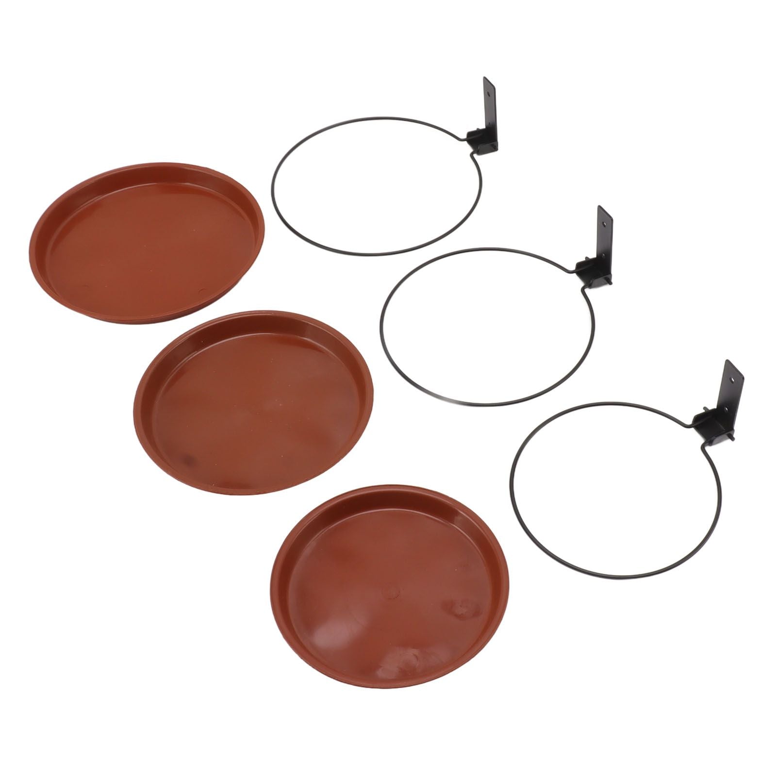 Tree Mounted Bird Feeder Tree Mounted Bird Bath Bowl with Heavy Duty Metal Ring for Backyard Terrace 3 Pot and 3 Bracket - view 6