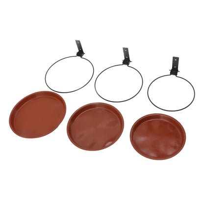 Tree Mounted Bird Feeder Tree Mounted Bird Bath Bowl with Heavy Duty Metal Ring for Backyard Terrace 3 Pot and 3 Bracket - view 7