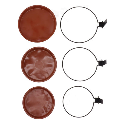 Tree Mounted Bird Feeder Tree Mounted Bird Bath Bowl with Heavy Duty Metal Ring for Backyard Terrace 3 Pot and 3 Bracket - view 8