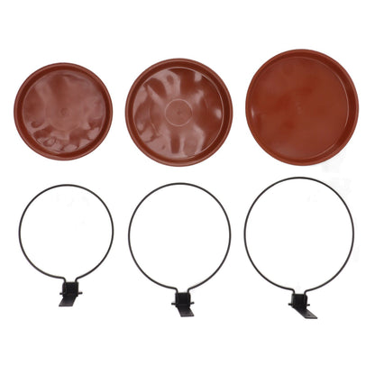 Tree Mounted Bird Feeder Tree Mounted Bird Bath Bowl with Heavy Duty Metal Ring for Backyard Terrace 3 Pot and 3 Bracket - view 9