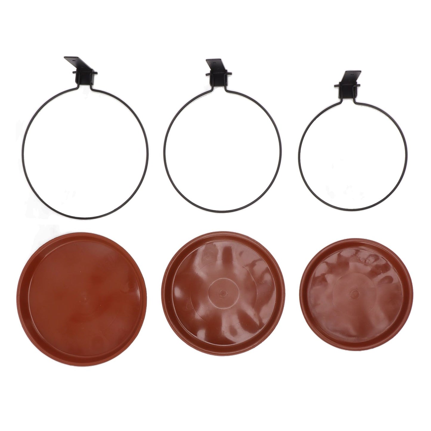 Tree Mounted Bird Feeder Tree Mounted Bird Bath Bowl with Heavy Duty Metal Ring for Backyard Terrace 3 Pot and 3 Bracket - view 10