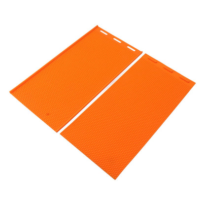2 Sheets 5.4mm Silicone Beeswax Mold Beeswax Foundation Press Embosser Honeycomb Sheets Mold Bee Keeping Supplies Orange - view 2