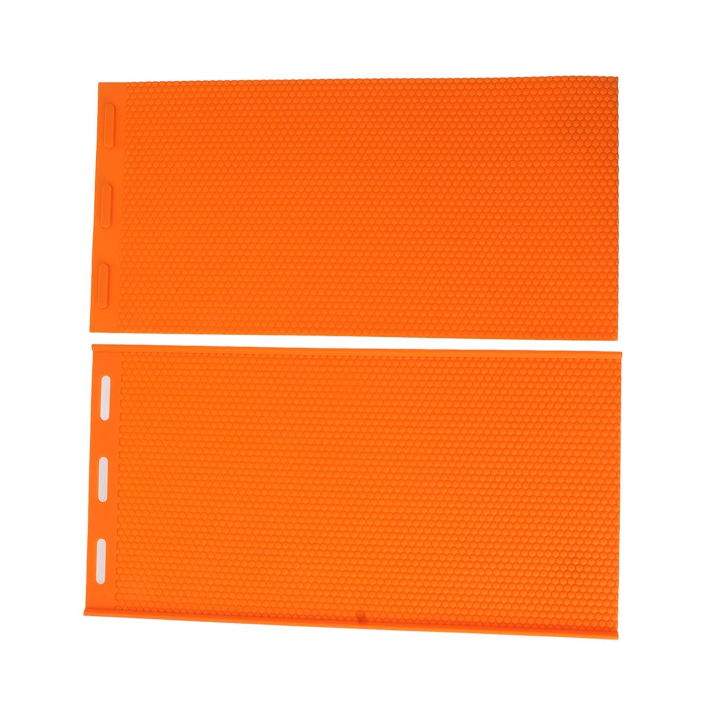 2 Sheets 5.4mm Silicone Beeswax Mold Beeswax Foundation Press Embosser Honeycomb Sheets Mold Bee Keeping Supplies Orange - view 5