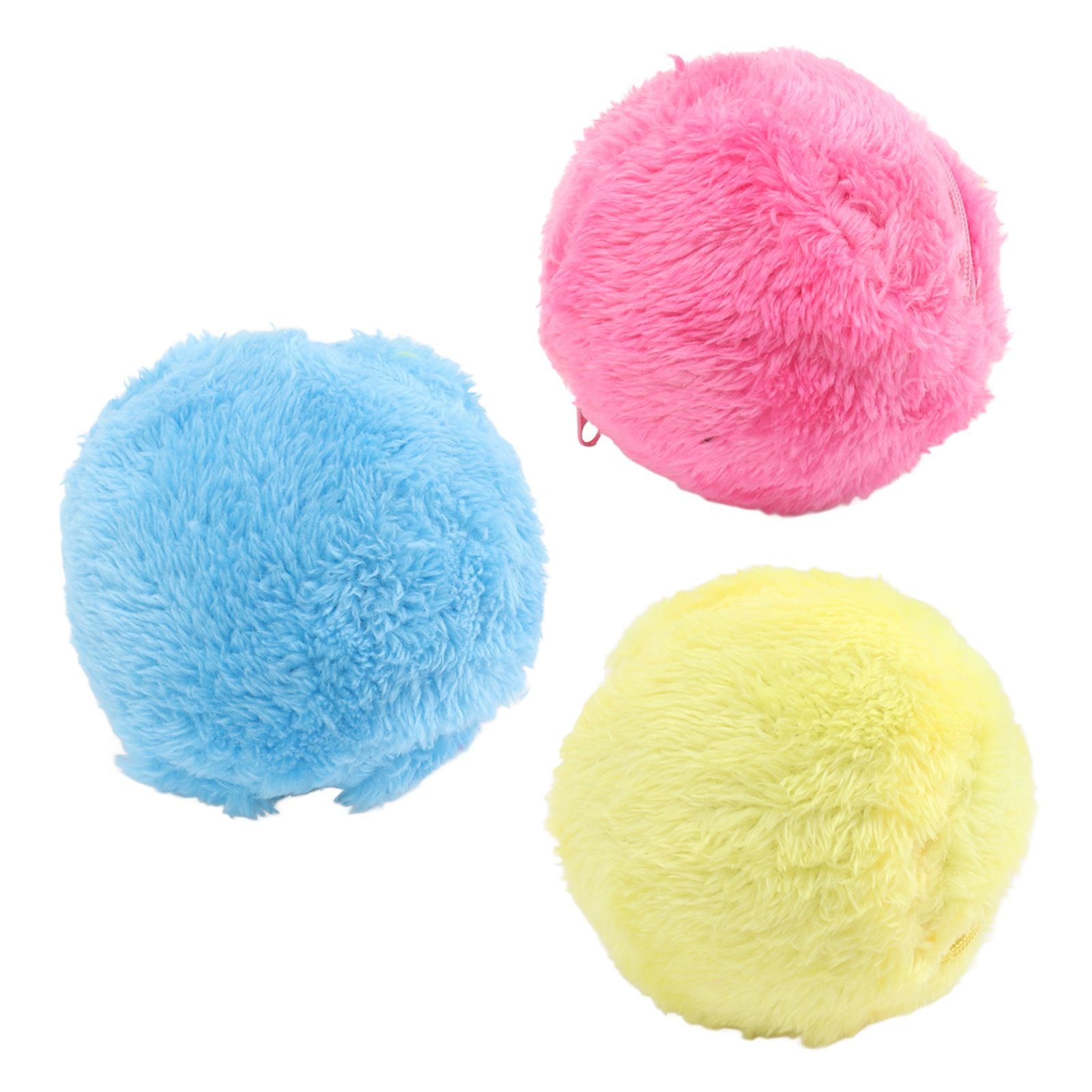 Automatic Rolling Ball Floor Cleaning Attract Attention Pet Interactive Roller Ball Toy with Plush Cover - view 3