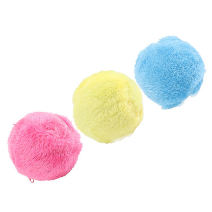 Automatic Rolling Ball Floor Cleaning Attract Attention Pet Interactive Roller Ball Toy with Plush Cover - view 6
