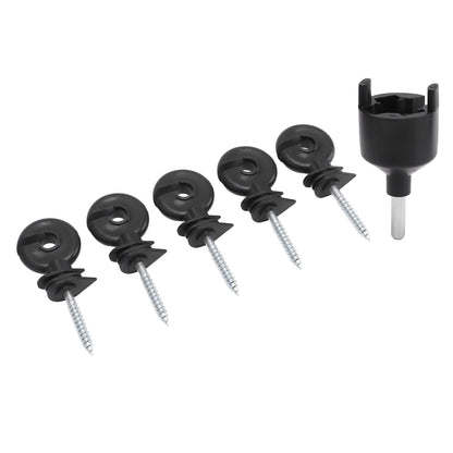 50Pcs Electric Fence Insulator Screw in Insulator Fence Ring Post Wood Post Insulator with Insulator Socket Tool - view 3