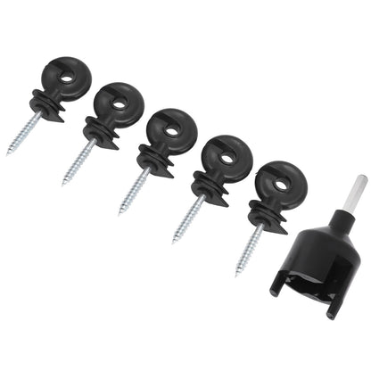 50Pcs Electric Fence Insulator Screw in Insulator Fence Ring Post Wood Post Insulator with Insulator Socket Tool - view 4