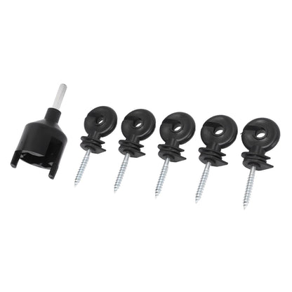 50Pcs Electric Fence Insulator Screw in Insulator Fence Ring Post Wood Post Insulator with Insulator Socket Tool - view 5