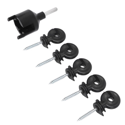 50Pcs Electric Fence Insulator Screw in Insulator Fence Ring Post Wood Post Insulator with Insulator Socket Tool - view 6