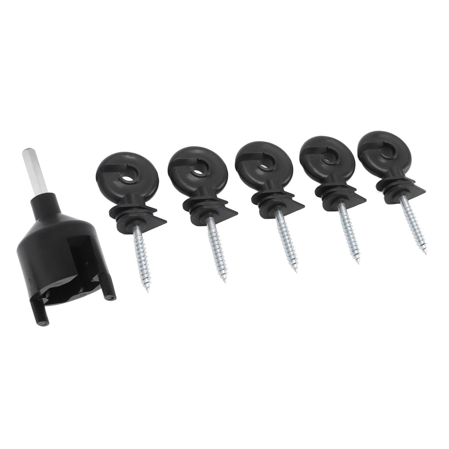 50Pcs Electric Fence Insulator Screw in Insulator Fence Ring Post Wood Post Insulator with Insulator Socket Tool - view 7