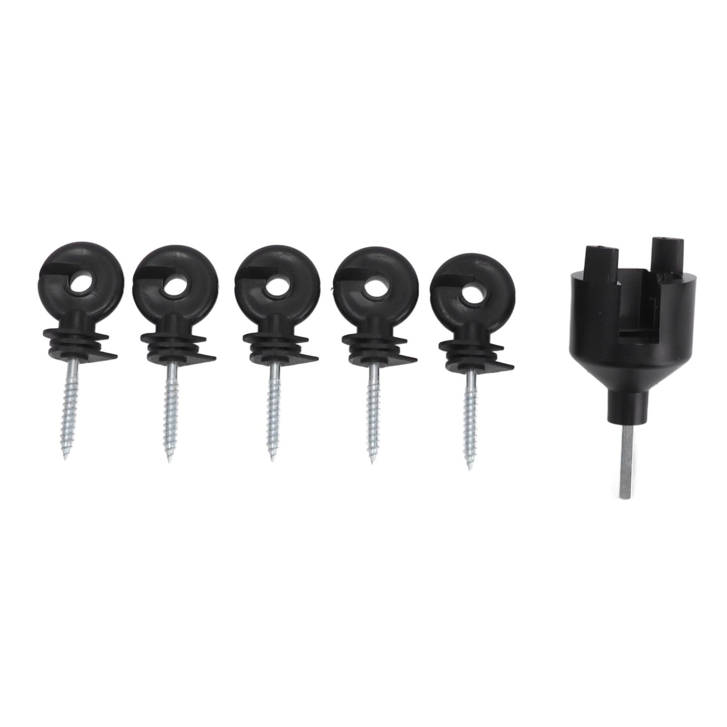 50Pcs Electric Fence Insulator Screw in Insulator Fence Ring Post Wood Post Insulator with Insulator Socket Tool - view 8