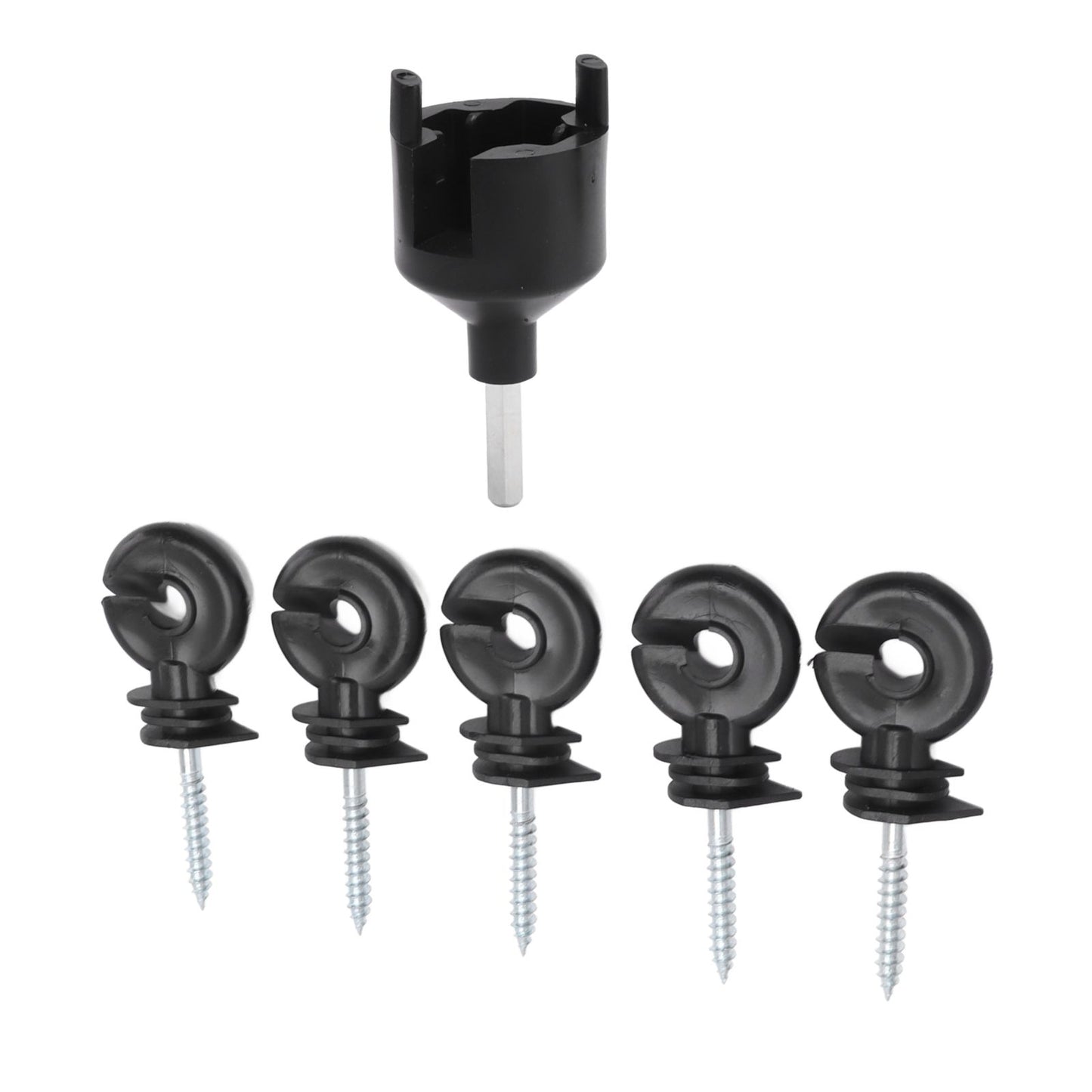 50Pcs Electric Fence Insulator Screw in Insulator Fence Ring Post Wood Post Insulator with Insulator Socket Tool - view 9