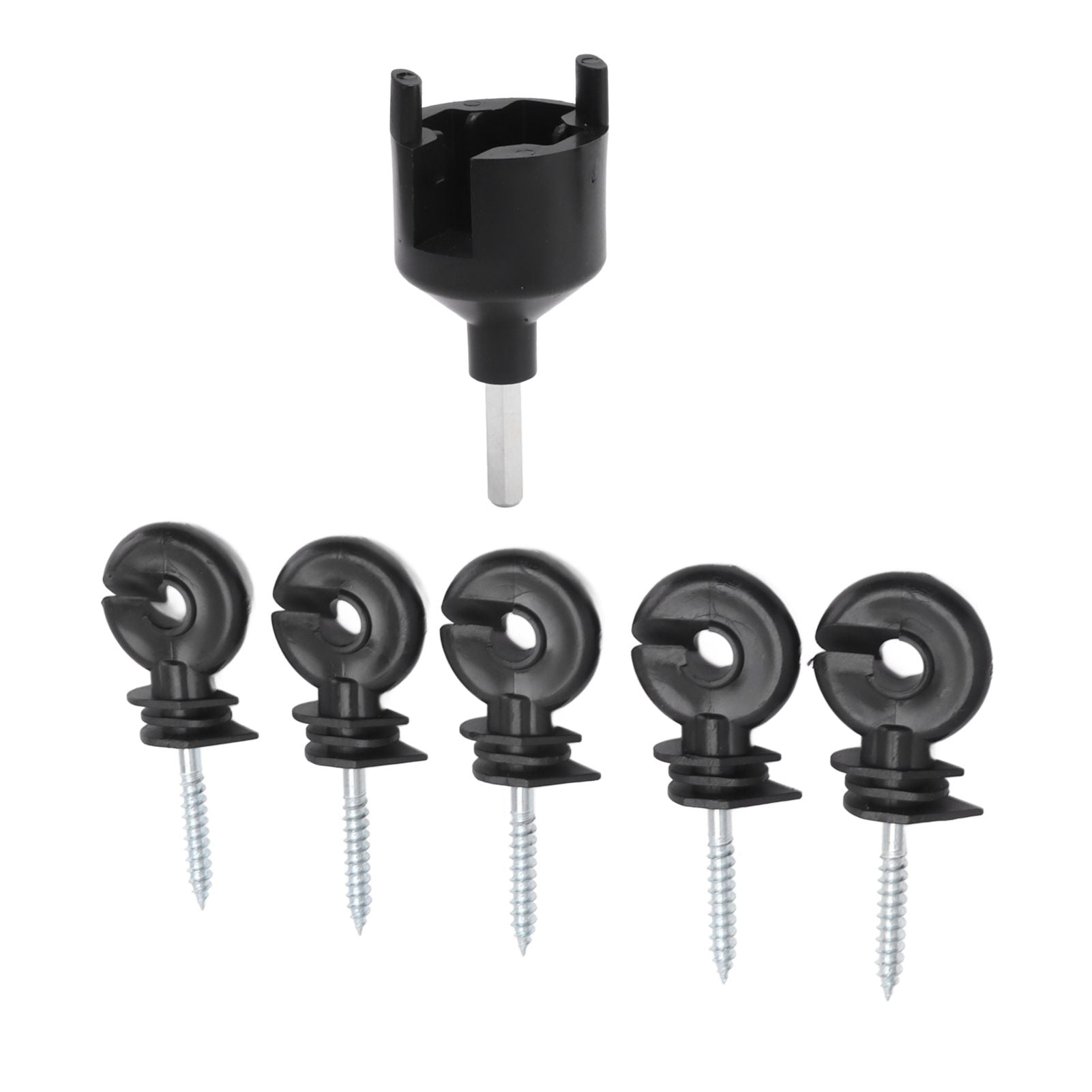 50Pcs Electric Fence Insulator Screw in Insulator Fence Ring Post Wood Post Insulator with Insulator Socket Tool - view 9