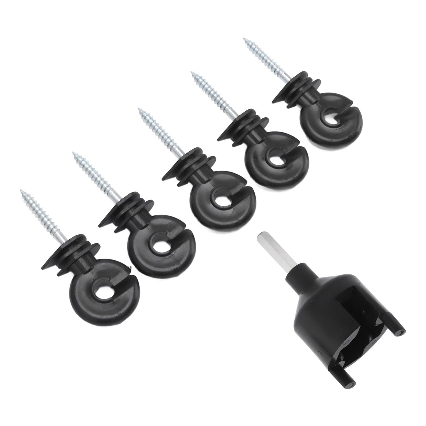 50Pcs Electric Fence Insulator Screw in Insulator Fence Ring Post Wood Post Insulator with Insulator Socket Tool - view 10