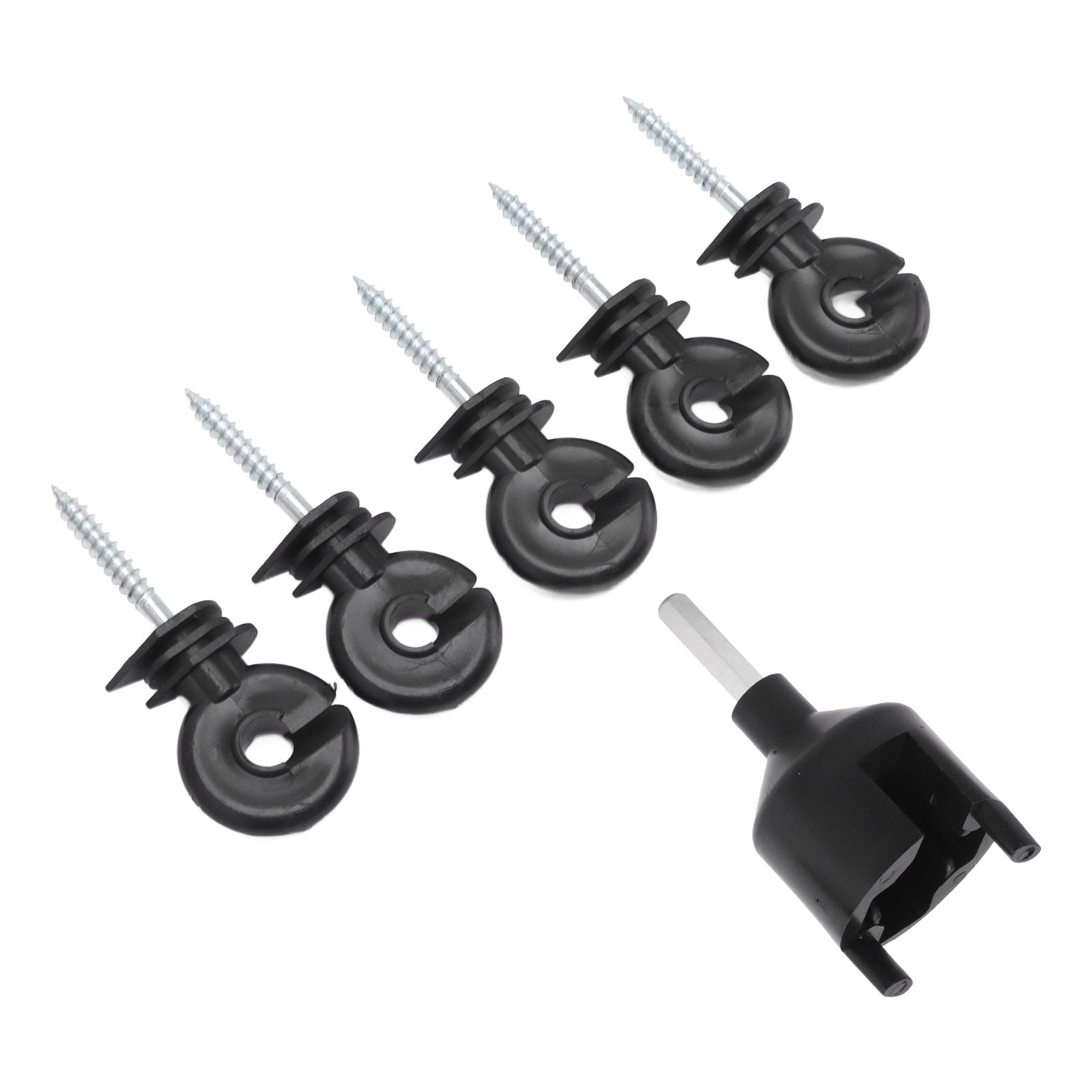50Pcs Electric Fence Insulator Screw in Insulator Fence Ring Post Wood Post Insulator with Insulator Socket Tool - view 10