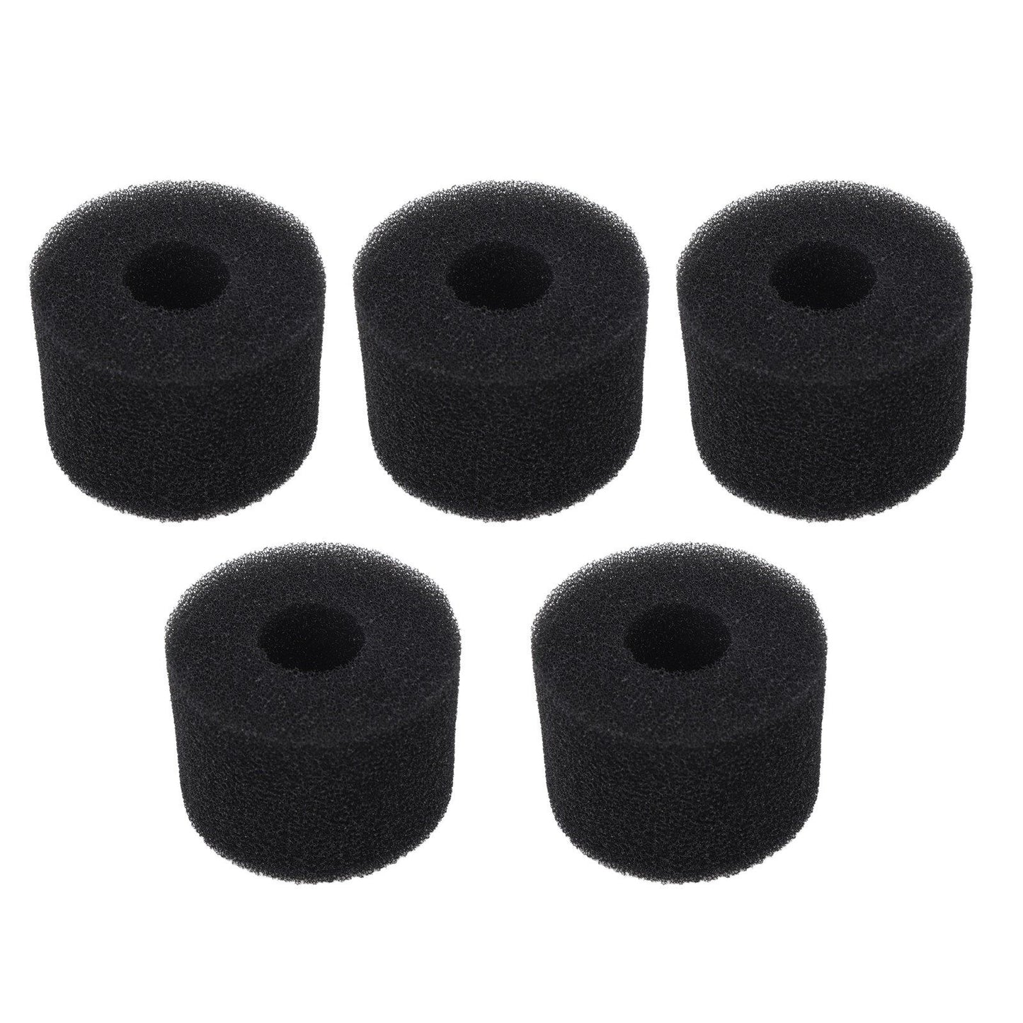 5PCS Pool Filter Sponge PU Sponge Black Reusable Washable Cylindrical Simming Pool Filter Foam for Pool Pump S - view 2