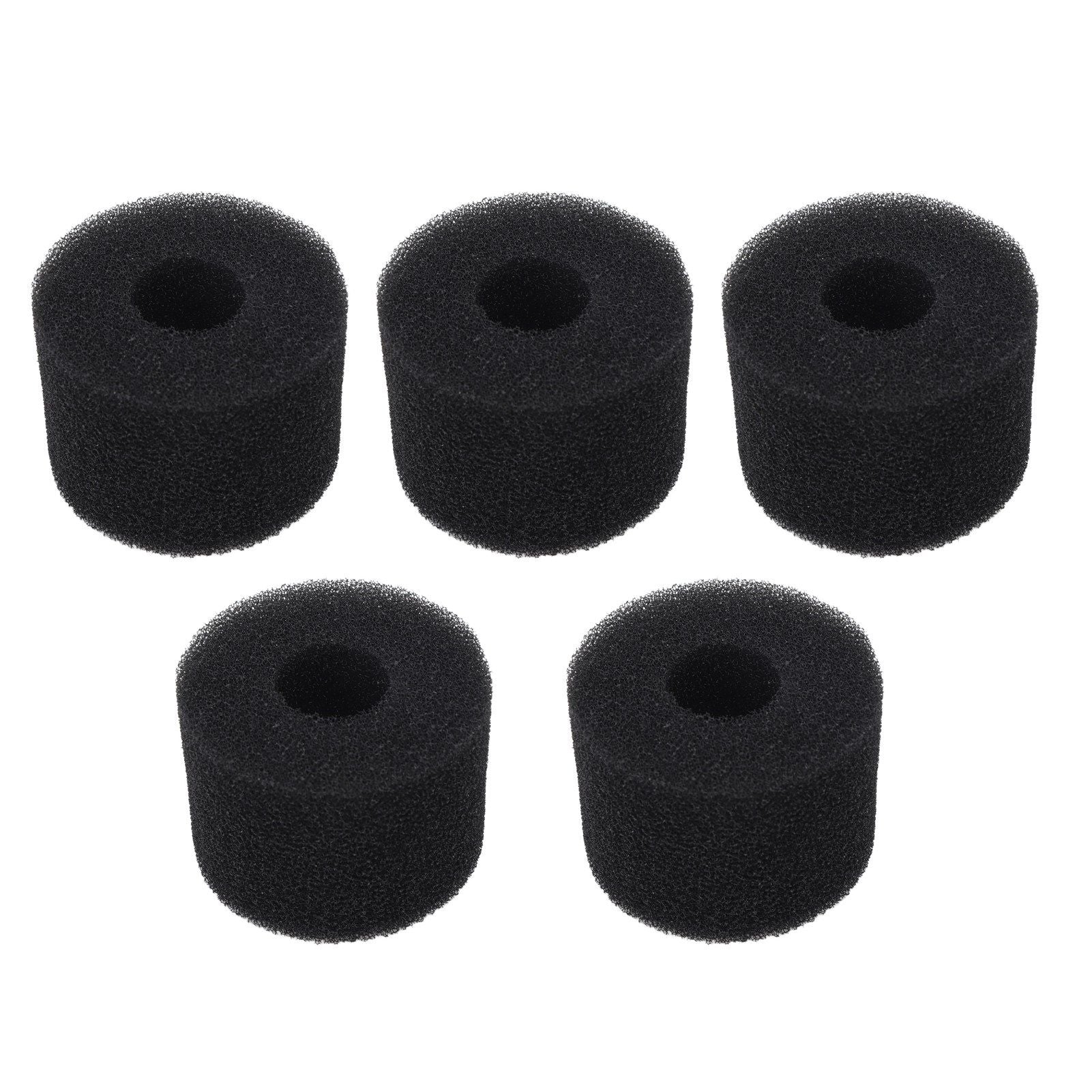 5PCS Pool Filter Sponge PU Sponge Black Reusable Washable Cylindrical Simming Pool Filter Foam for Pool Pump S - view 2